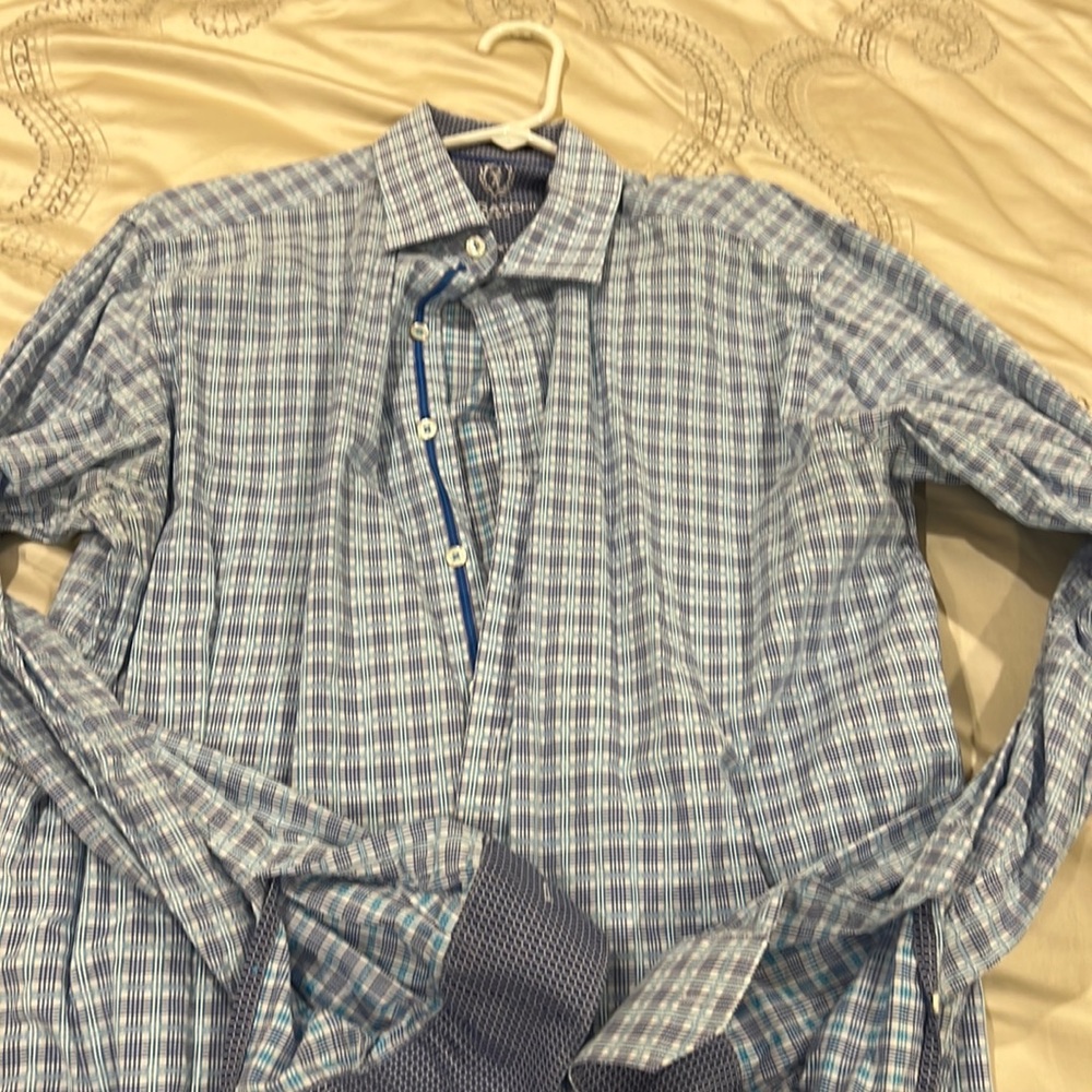 Bugatchi large tall Italian casual button down